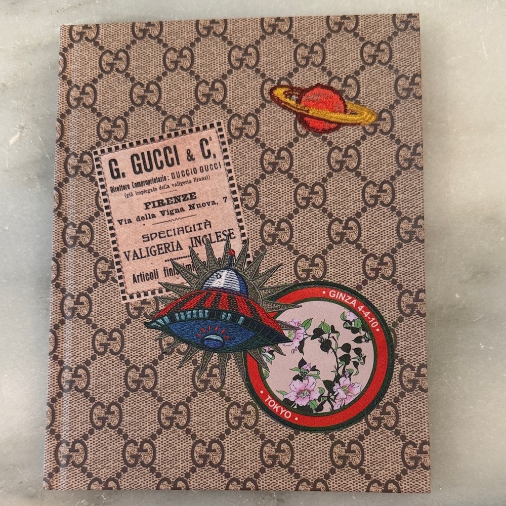 Gucci GG Canvas Notebook Rare Ginza UFO patches My Gucci Book